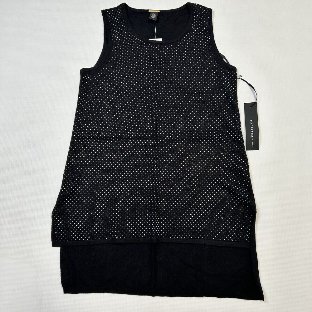 Chicos Black Label Heat Set Bling Tank Sweater Size 00 XS